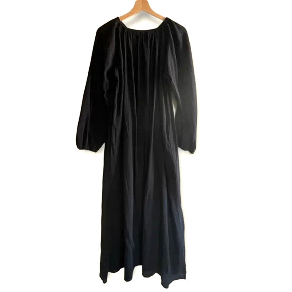 NWT Mikoh Aniwa Maxi Dress Night Gauze 100% Cotton Long Sleeve V neck 3 L - Picture 5 of 7